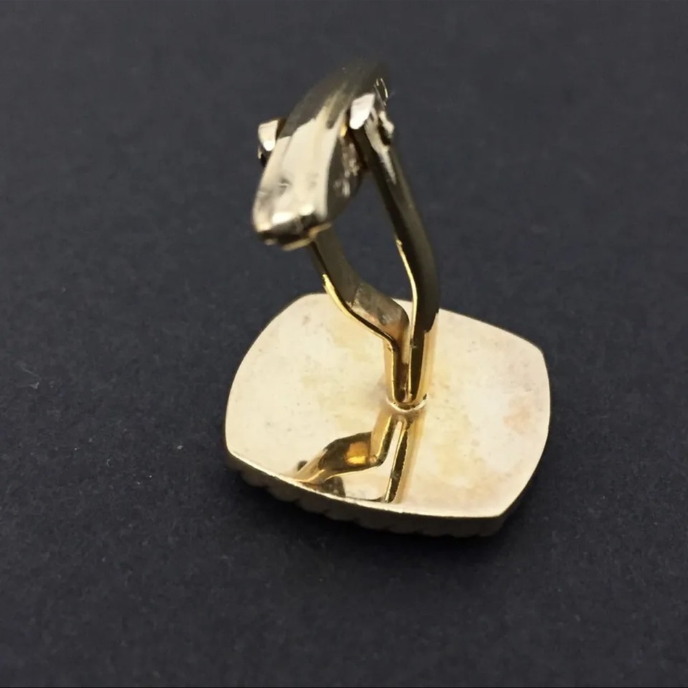 Christian Dior CD Logo Gold Tone Cufflinks /5Q1783 - Picture 3 of 8